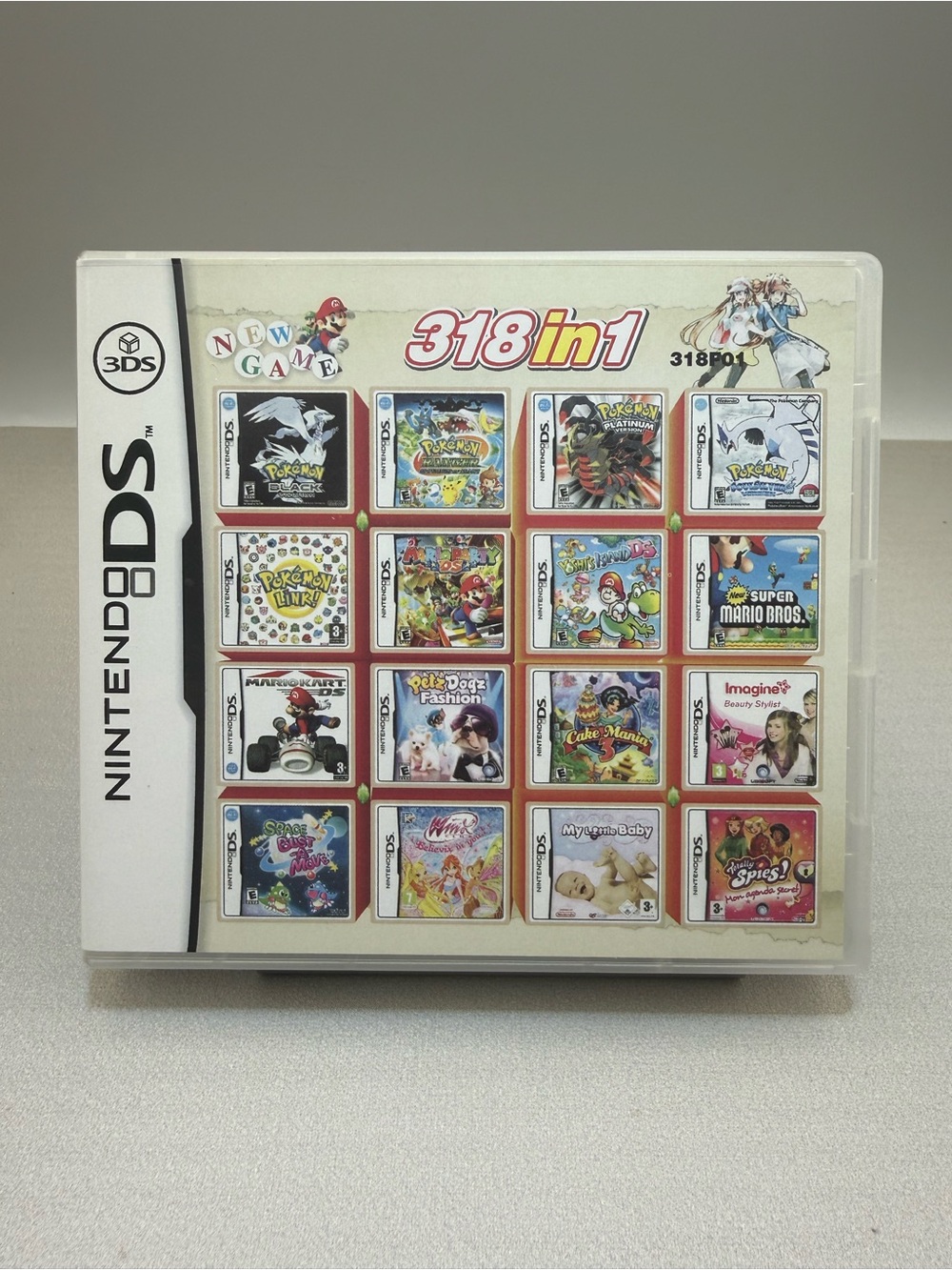 Nintendo DS 318 in 1 Multi Game Cartridge with Case